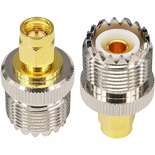 netboon-straight-coaxial-connector-uhf-female-to-sma-male-nickel-plated-brass-50-ohm-for-rf-communication-uhf-f-sma-m-adp-5p-pack-of-5