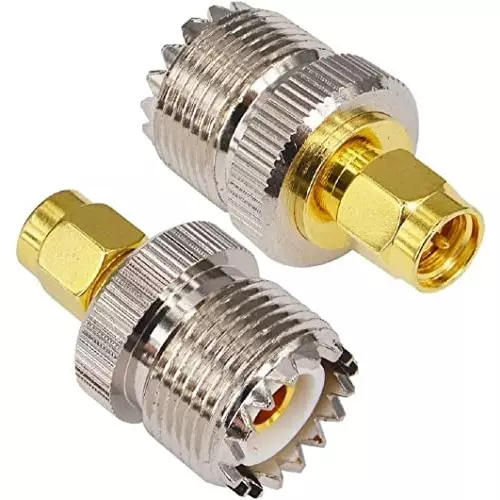 netboon-straight-coaxial-connector-uhf-female-to-sma-male-nickel-plated-brass-50-ohm-for-rf-communication-uhf-f-sma-m-adp-5p-pack-of-5