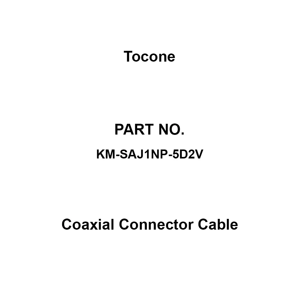Tocone Coaxial Cable with Connector Φ7.3 mm Outer Dia 1 m Length, KM-SAJ1NP-5D2V