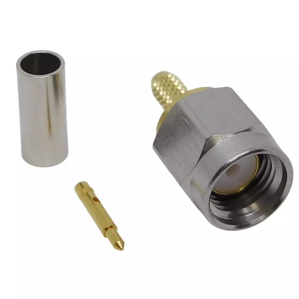 NIHON ELEPARTS Coaxial Connector Plug DC to 6 GHz or more Frequency Nickel Surface Treatment, SMA-PS-1.5DW
