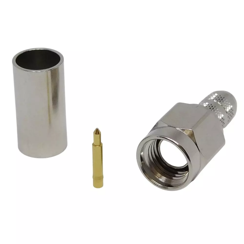 NIHON ELEPARTS Coaxial Connector Plug DC to 6 GHz or more Frequency Nickel Surface Treatment, SMA-PS-RG55U