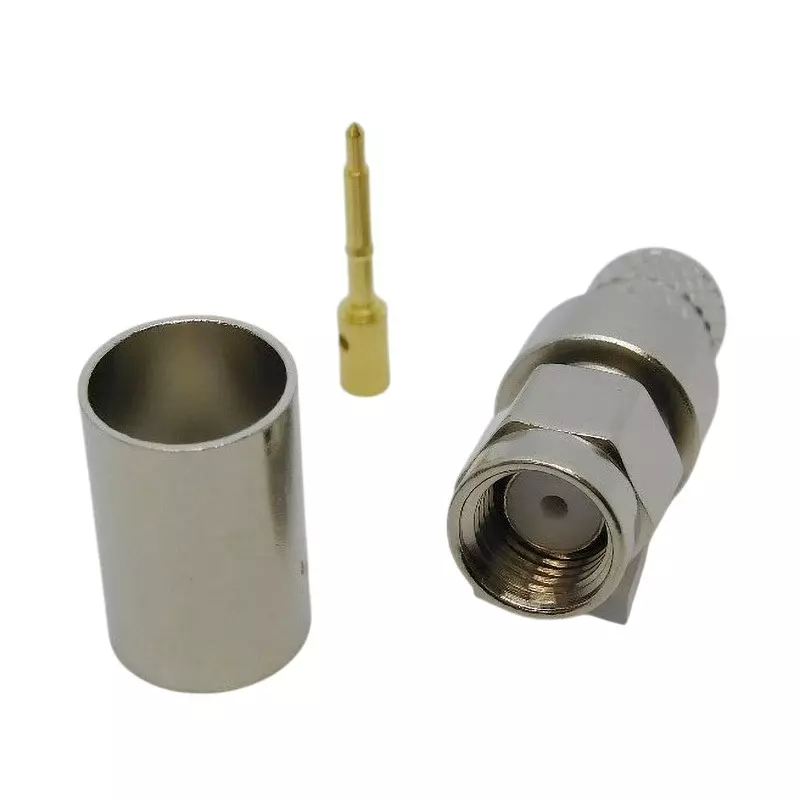 NIHON ELEPARTS Coaxial Connector Plug DC to 6 GHz or more Frequency Nickel Surface Treatment, SMA-PS-RG5AU