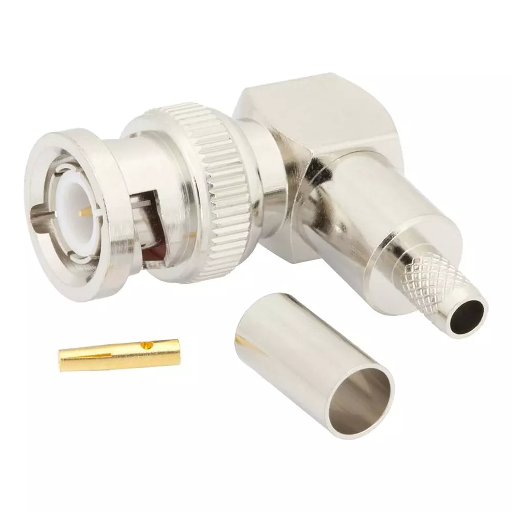 FAIRVIEW MICROWAVE RF Coaxial Connector, R/A BNC PLUG, 50 OHM, 4GHZ, FMCN1372