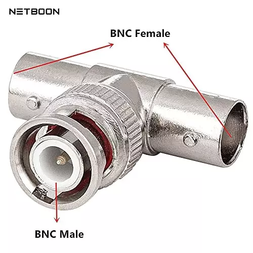 netboon-t-shape-3-way-splitter-coaxial-connector-bnc-male-to-dual-bnc-female-nickel-plated-brass-50-ohm-for-rf-communication-bnc-m-dual-f-adp-3-pack-of-3