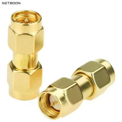 netboon-straight-coaxial-connector-sma-male-to-sma-male-nickel-plated-brass-50-ohm-for-rf-communication-sma-m-m-adap-2-pack-of-2