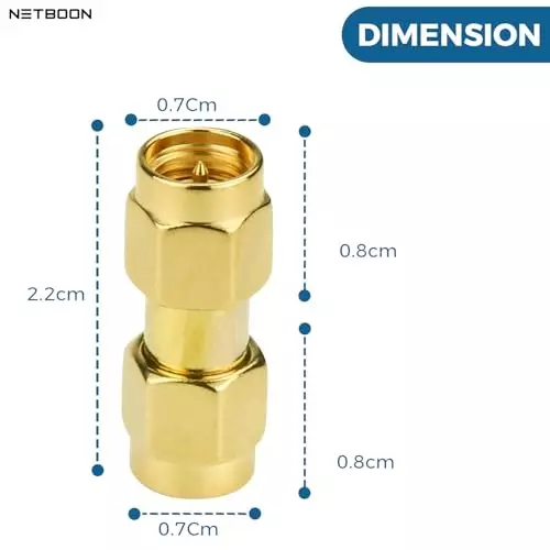 netboon-straight-coaxial-connector-sma-male-to-sma-male-nickel-plated-brass-50-ohm-for-rf-communication-sma-m-m-adap-2-pack-of-2