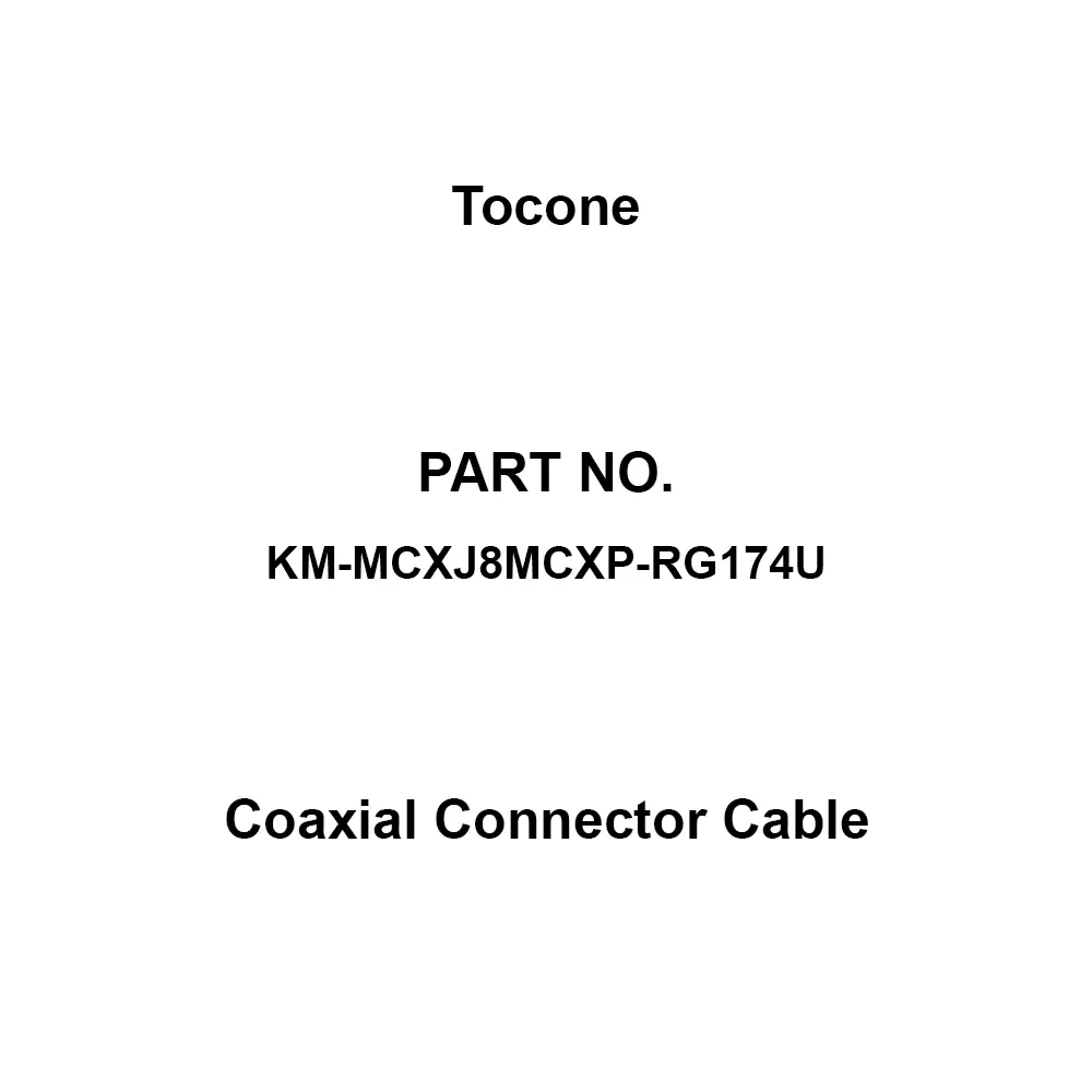 Tocone Coaxial Cable with Connector Φ2.5 mm Outer Dia 8 m Length, KM-MCXJ8MCXP-RG174U