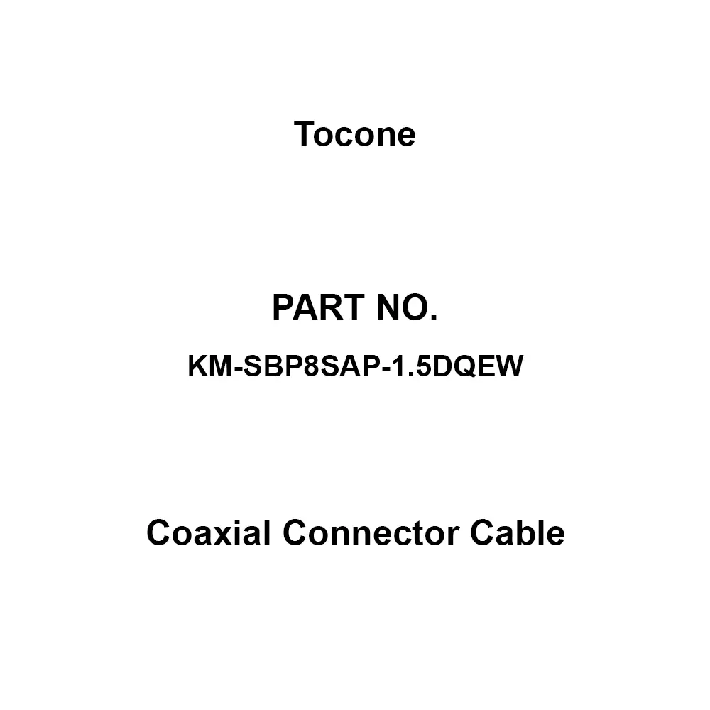 Tocone Coaxial Cable with Connector Φ3.4 mm Outer Dia 8 m Length, KM-SBP8SAP-1.5DQEW