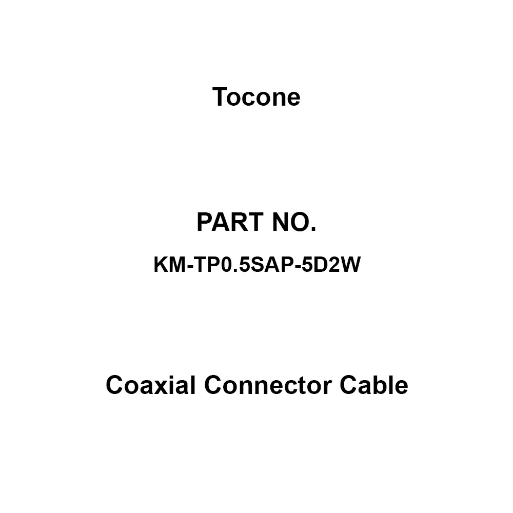 Tocone Coaxial Cable with Connector Φ8 mm Outer Dia 0.5 m Length, KM-TP0.5SAP-5D2W