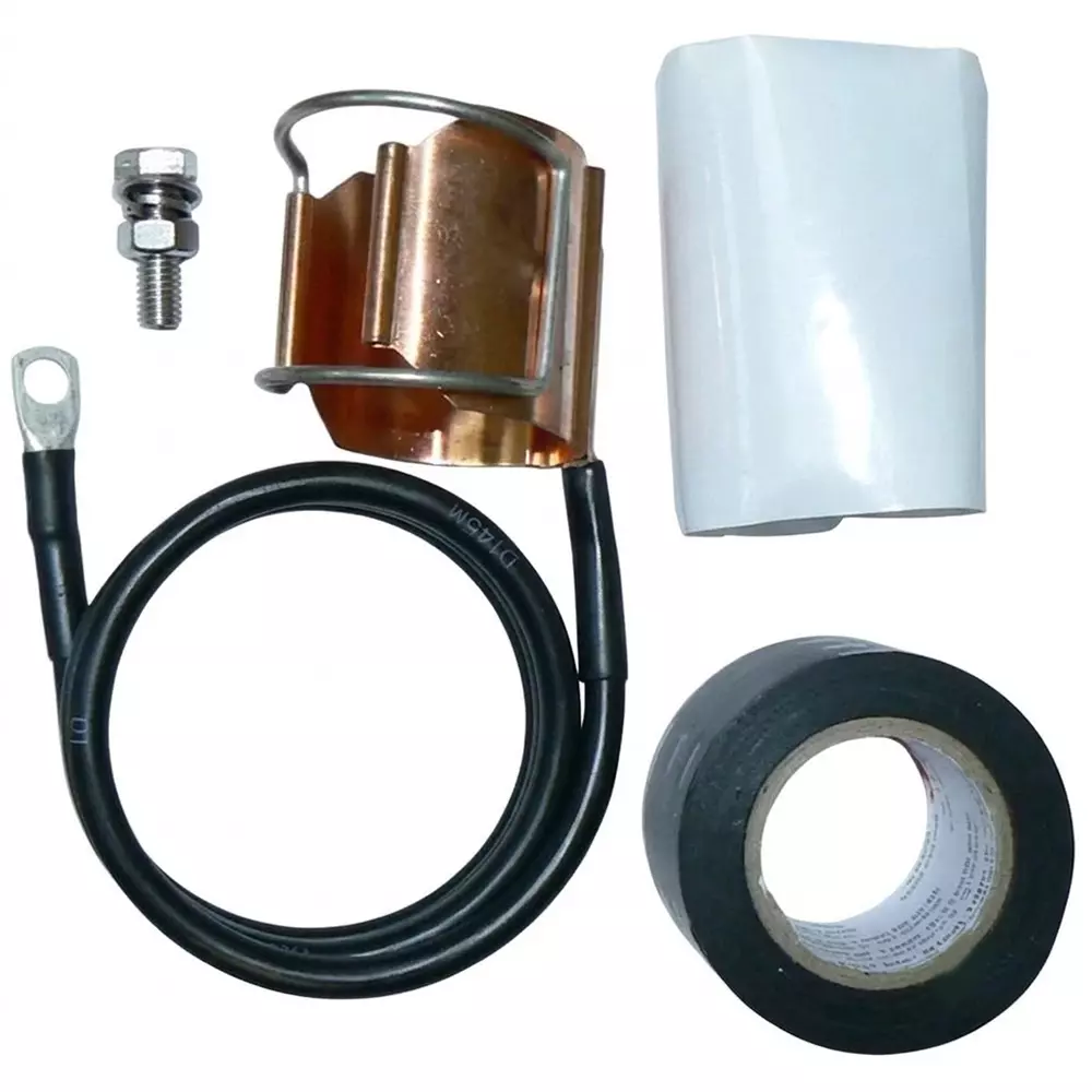 NBR Earthing Kits Grounding Kit Self Locking Type Copper RF Coaxial Cable FIP Clamp