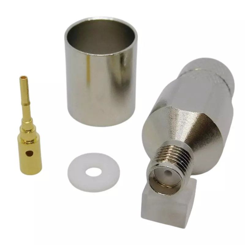 NIHON ELEPARTS Coaxial Connector Plug DC to 6 GHz or more Frequency Nickel Surface Treatment, SMA-PS-RG10U