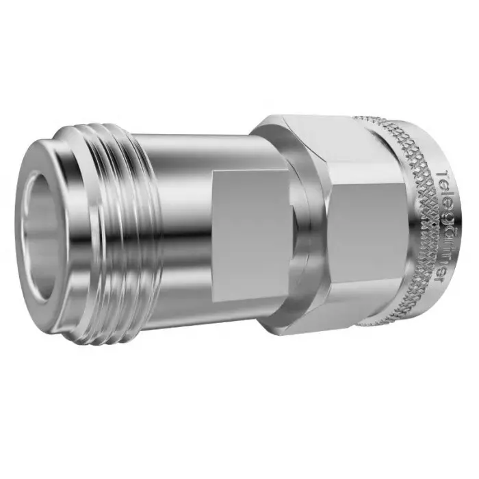 Telegartner Straight 50 Ω Coaxial Adapter N Socket to 2.2-5 Plug 0 to 6 GHz, J01027A0032