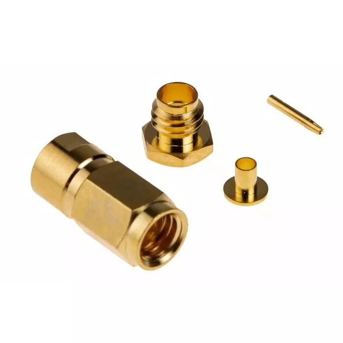 RS Pro Plug Cable Mount SMC Connector, 50 Ω, Clamp Termination, Straight Body