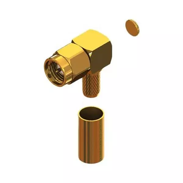CAL TEST ELECTRONICS RF Coaxial Connector, R/A SMA PLUG, 50 OHM/12GHZ, CT4499 (Pack of 10)