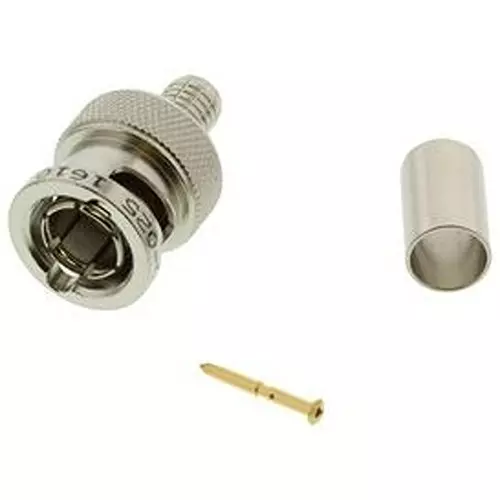 TROMPETER - CINCH CONNECTIVITY Rf/Coaxial, Bnc Plug, Straight, 75 Ohm, Crimp, UPL220-025