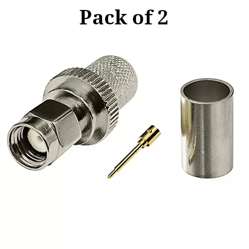 oxywave-straight-crimp-connector-sma-male-nickel-plated-brass-body-for-rg8u-rg213-lmr400-lmr400uf-low400-coaxial-cable-smamcrimp400-pack-of-2