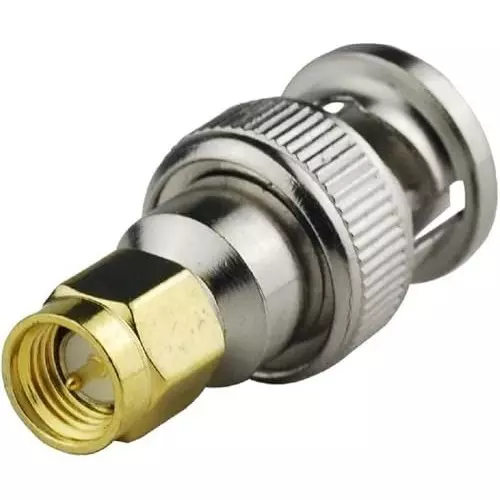 NETBOON SMA Male to BNC Male Coaxial Adapter Brass DC to 6 GHz Frequency Range SMA-M-BNC-M-ADP-1P