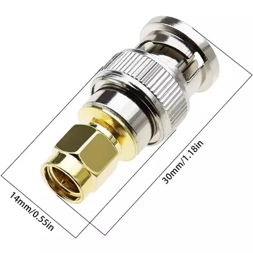 netboon-rf-adapter-with-sma-male-to-bnc-male-adapter-brass-dc-to-6-ghz-frequency-range-sma-m-bnc-m-adp-1p