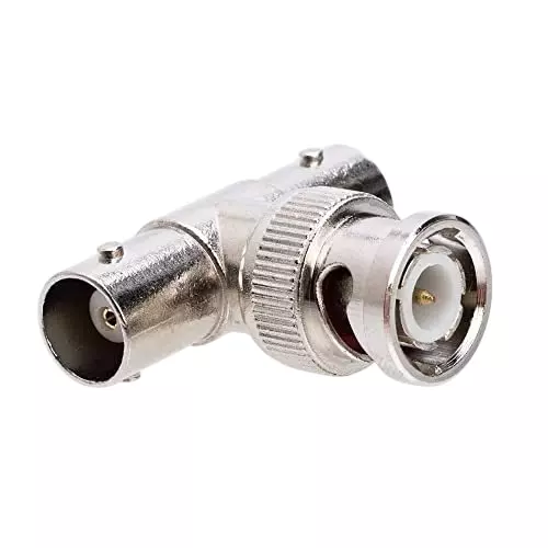 GENERIC Coaxial Cable Adapter BNC Male to BNC Female Nickel Plated Brass 3 Way 50 Ω Impedance, NI-NSHG-CR4S
