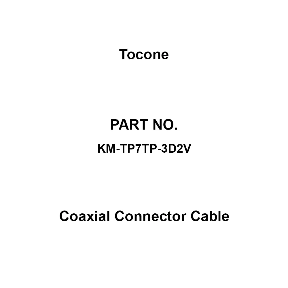 Tocone Coaxial Cable with Connector Φ5.3 mm Outer Dia 7 m Length, KM-TP7TP-3D2V
