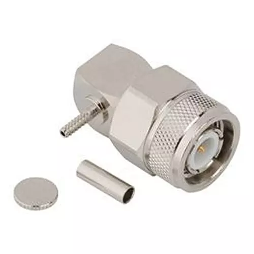 AMPHENOL RF RF Coaxial Connector, TNC, R/A PLUG, 50 OHM, 031-6966.