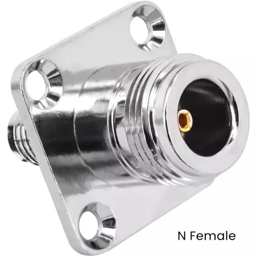 netboon-four-hole-panel-mount-coaxial-connector-n-female-to-sma-female-nickel-plated-brass-50-ohm-for-rf-communication-n-f-sma-f-4-h-adp-1p