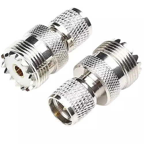 GENERIC UHF PL259 Male to UHF SO239 Female Coaxial Cable Adapter 50 Ω Impedance for High Speed Cable, TA039
