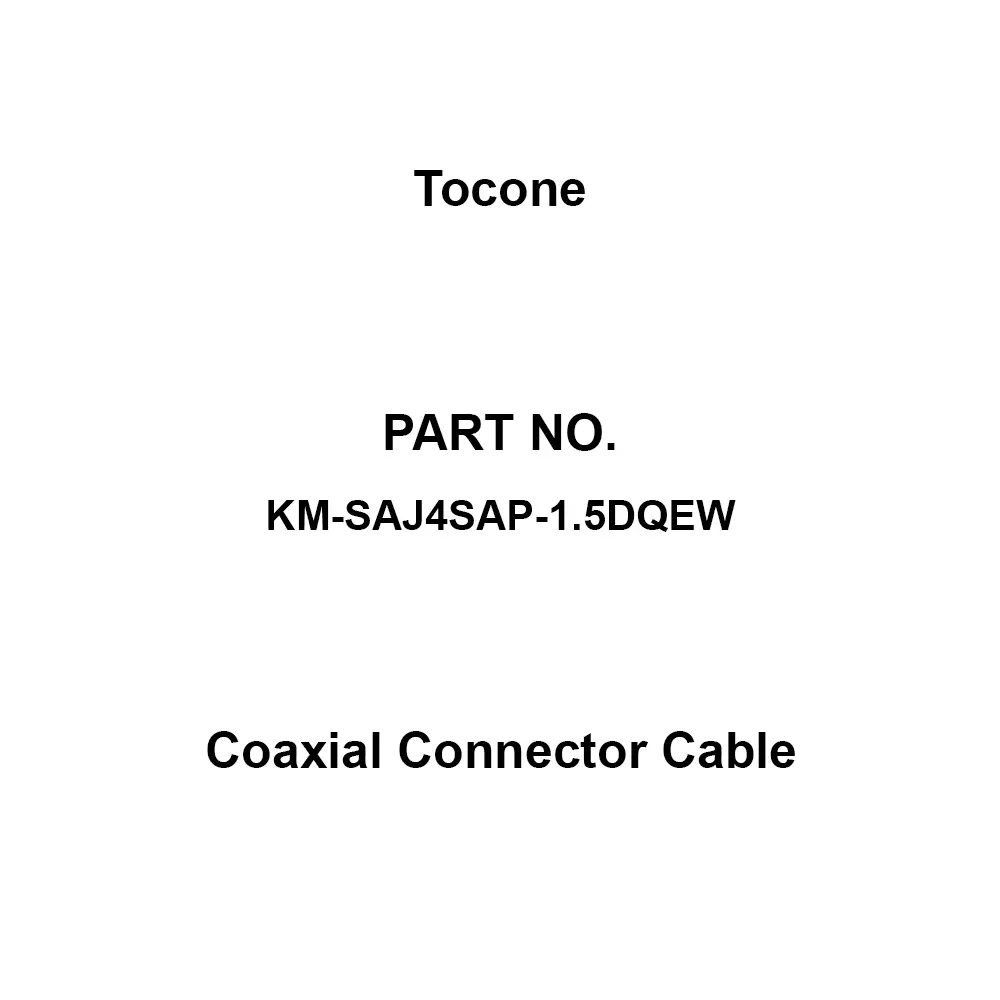 Tocone Coaxial Cable with Connector Φ3.4 mm Outer Dia 4 m Length, KM-SAJ4SAP-1.5DQEW