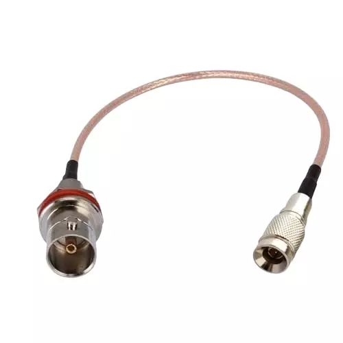 NBR HD-SDI Cable 20 cm (8 Inch) Cable Length 50 Ohms BNC Female Bulkhead with O-Ring, CA0061