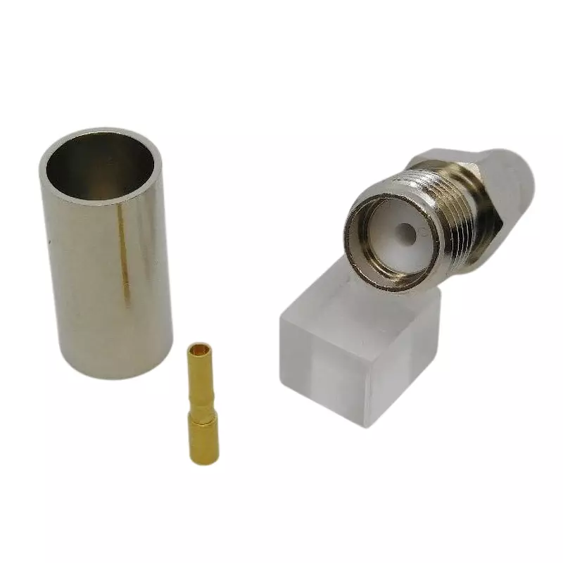 NIHON ELEPARTS Coaxial Connector Jack DC to 6 GHz or more Frequency Nickel Surface Treatment, SMA-RS-RG55BU