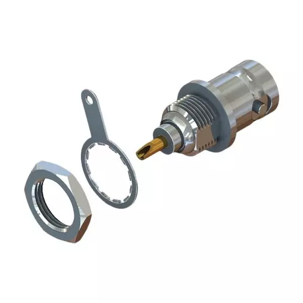 CAL TEST ELECTRONICS RF Coaxial Connector, BNC BULKHD JACK, 50 OHM, CT4512 (Pack of 10)