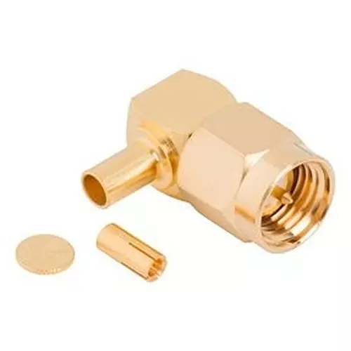 AMPHENOL RF RF Coaxial Connector, SMA R/A PLUG, 50 OHM/CABLE, 901-10760