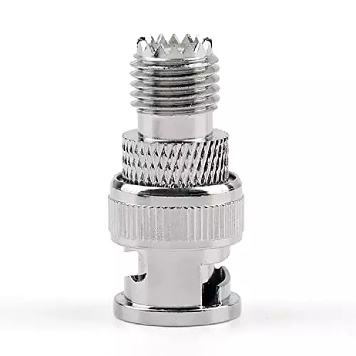 netboon-straight-coaxial-connector-bnc-male-to-mini-uhf-female-nickel-plated-brass-50-ohm-for-rf-communication-bnc-male-mini-uhf-f-adp-5p-pack-of-5
