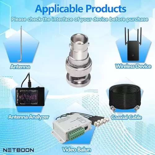 netboon-straight-coaxial-connector-bnc-male-to-bnc-female-nickel-plated-brass-50-ohm-for-rf-communication-bncm-f-adap-3-pack-of-3
