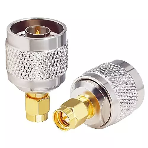 netboon-straight-coaxial-connector-n-male-to-sma-male-nickel-plated-brass-50-ohm-for-rf-communication-n-m-sma-m-adp-5p-pack-of-5