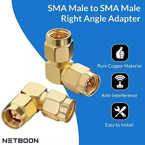 netboon-right-angle-90-coaxial-connector-right-angle-sma-male-to-male-nickel-plated-brass-50-ohm-for-rf-communication-sma-m-ra-sma-m-adp-1p