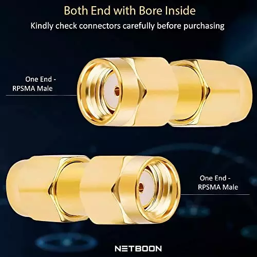 netboon-straight-coaxial-connector-rp-sma-male-to-rp-sma-male-nickel-plated-brass-50-ohm-for-rf-communication-sma-m-rp-sma-m-rp-adp-2-pack-of-2