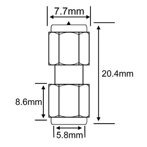 netboon-straight-coaxial-connector-rp-sma-male-to-rp-sma-male-nickel-plated-brass-50-ohm-for-rf-communication-sma-m-rp-sma-m-rp-adp-2-pack-of-2
