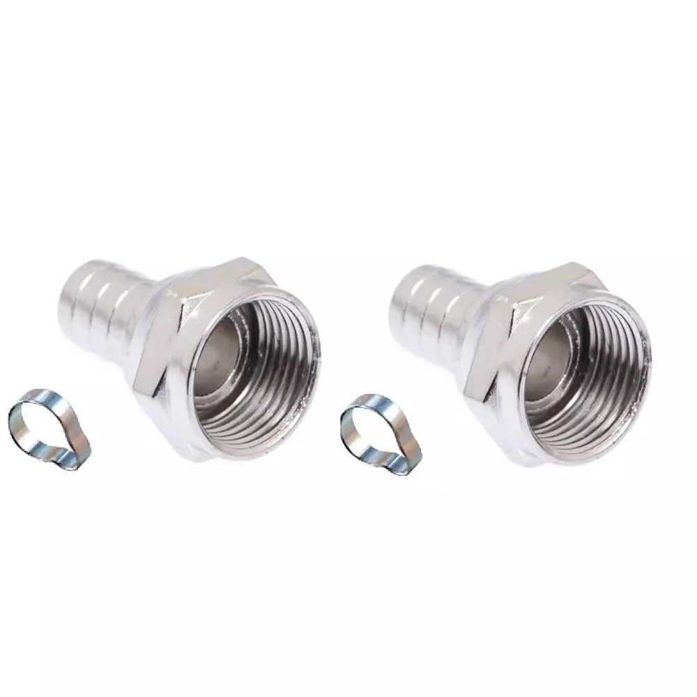 GENERIC F-Type Male Crimp Connector Nickel Plated for RG-59/RG-6 and RG-60 Coaxial Cable, RC050 (Pack of 2 Pcs)