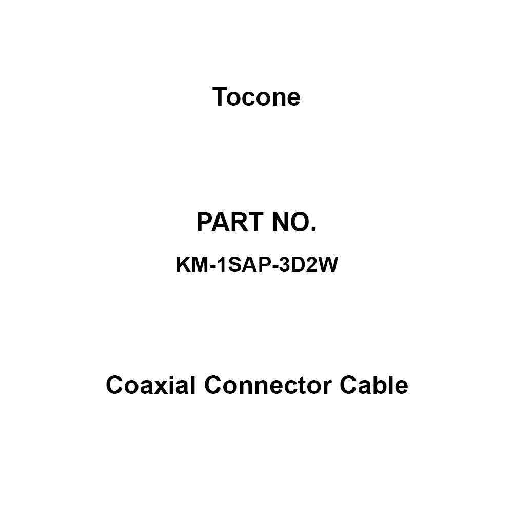 Tocone Coaxial Cable with Connector Φ6.4 mm Outer Dia 1 m Length, KM-1SAP-3D2W