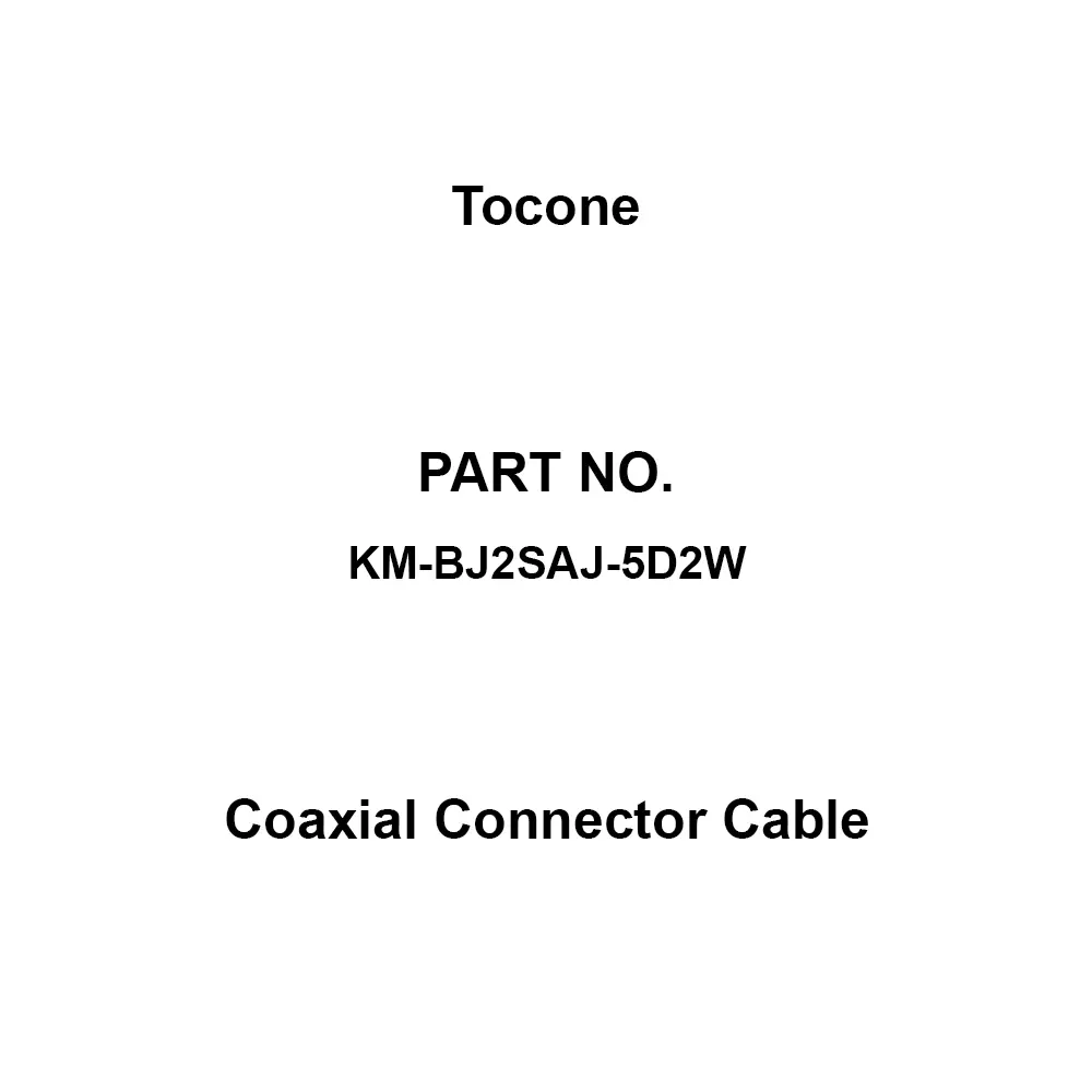 Tocone Coaxial Cable with Connector Φ8 mm Outer Dia 2 m Length, KM-BJ2SAJ-5D2W