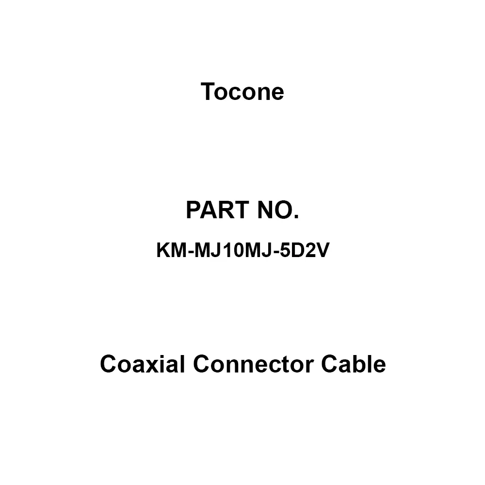 Tocone Coaxial Cable with Connector Φ7.3 mm Outer Dia 10 m Length, KM-MJ10MJ-5D2V