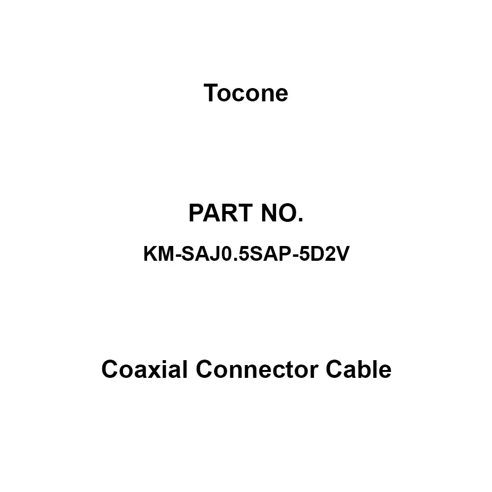 Tocone Coaxial Cable with Connector Φ7.3 mm Outer Dia 0.5 m Length, KM-SAJ0.5SAP-5D2V