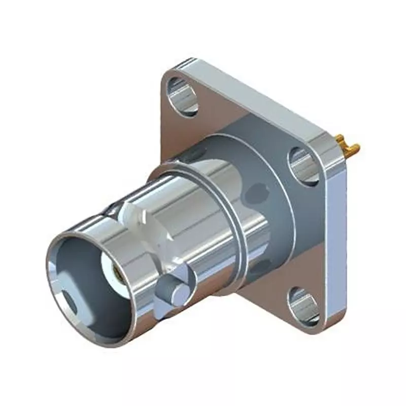 CAL TEST ELECTRONICS RF Coaxial Connector, BNC FLANGED JACK, 50 OHM, CT4500 (Pack of 10)