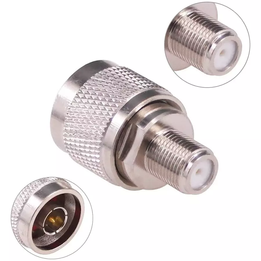 netboon-straight-coaxial-connector-n-type-male-to-f-type-female-nickel-plated-brass-50-ohm-for-rf-communication-n-m-to-f-f-adap-3-pack-of-5