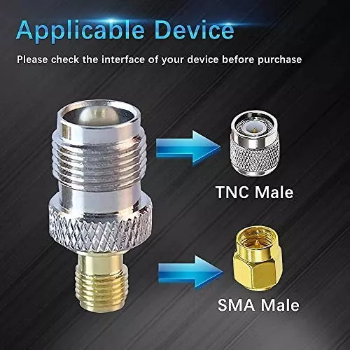 netboon-straight-coaxial-connector-tnc-female-to-sma-female-nickel-plated-brass-50-ohm-for-rf-communication-tnc-f-sma-f-adp-3p-pack-of-3
