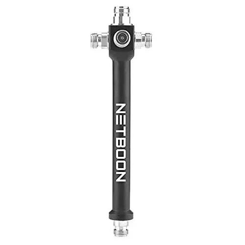 NETBOON 4 Way Coaxial Power Divider Splitter N-Female (All Ports) 50 Ohm Black, NEW-NB-4WAY_SPLITTER
