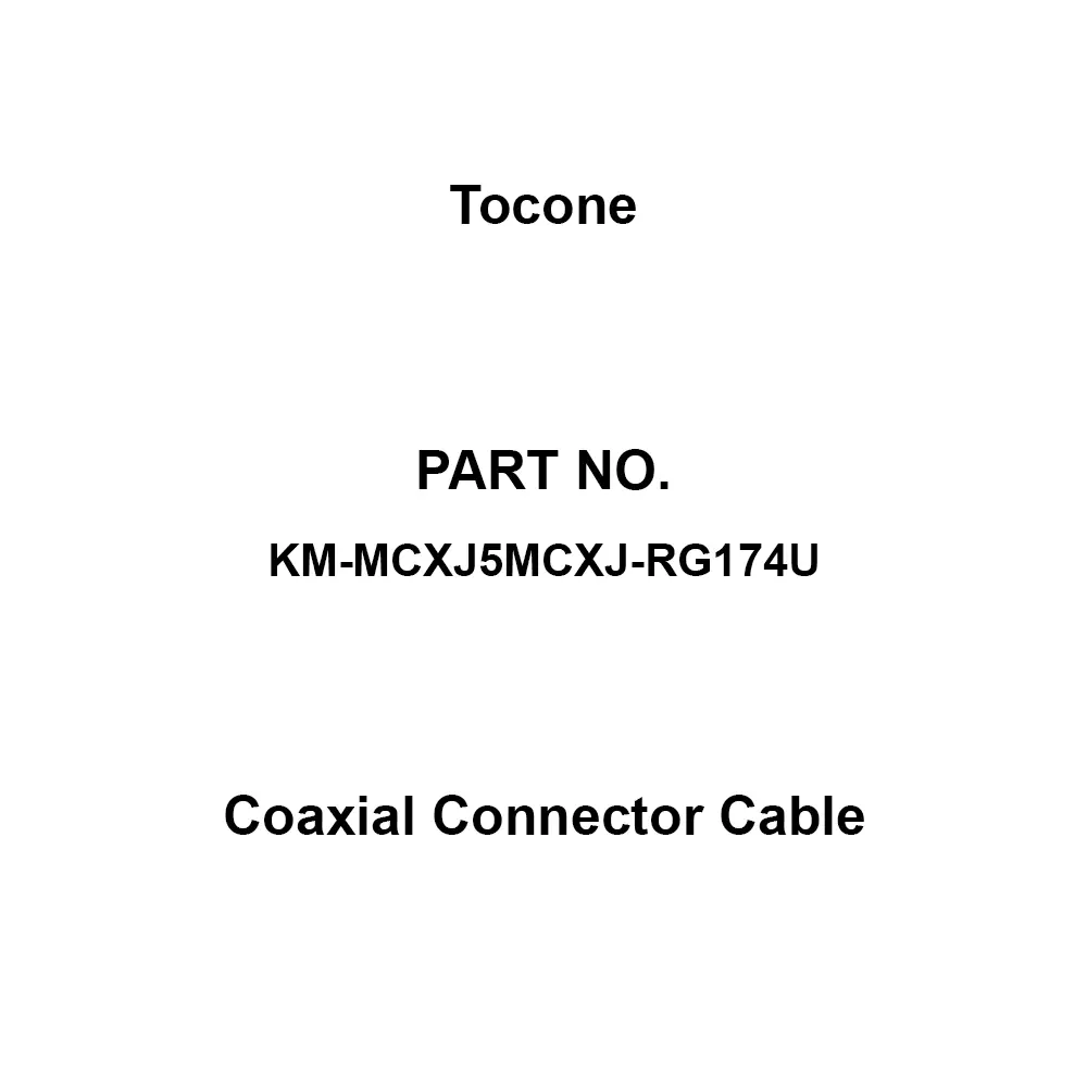 Tocone Coaxial Cable with Connector Φ2.5 mm Outer Dia 5 m Length, KM-MCXJ5MCXJ-RG174U
