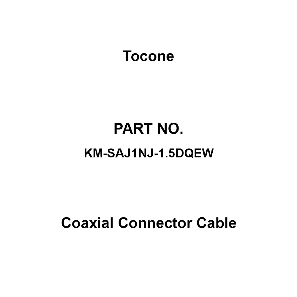 Tocone Coaxial Cable with Connector Φ3.4 mm Outer Dia 1 m Length, KM-SAJ1NJ-1.5DQEW