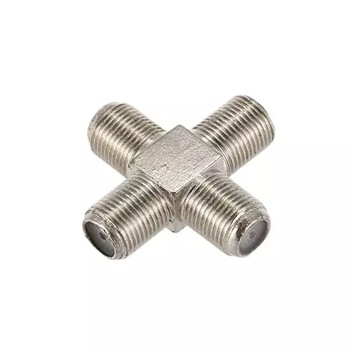 NBR Coax Cable Splitter Adapter Jointer Combiner Coaxial Aluminum Alloy High Speed, TA055